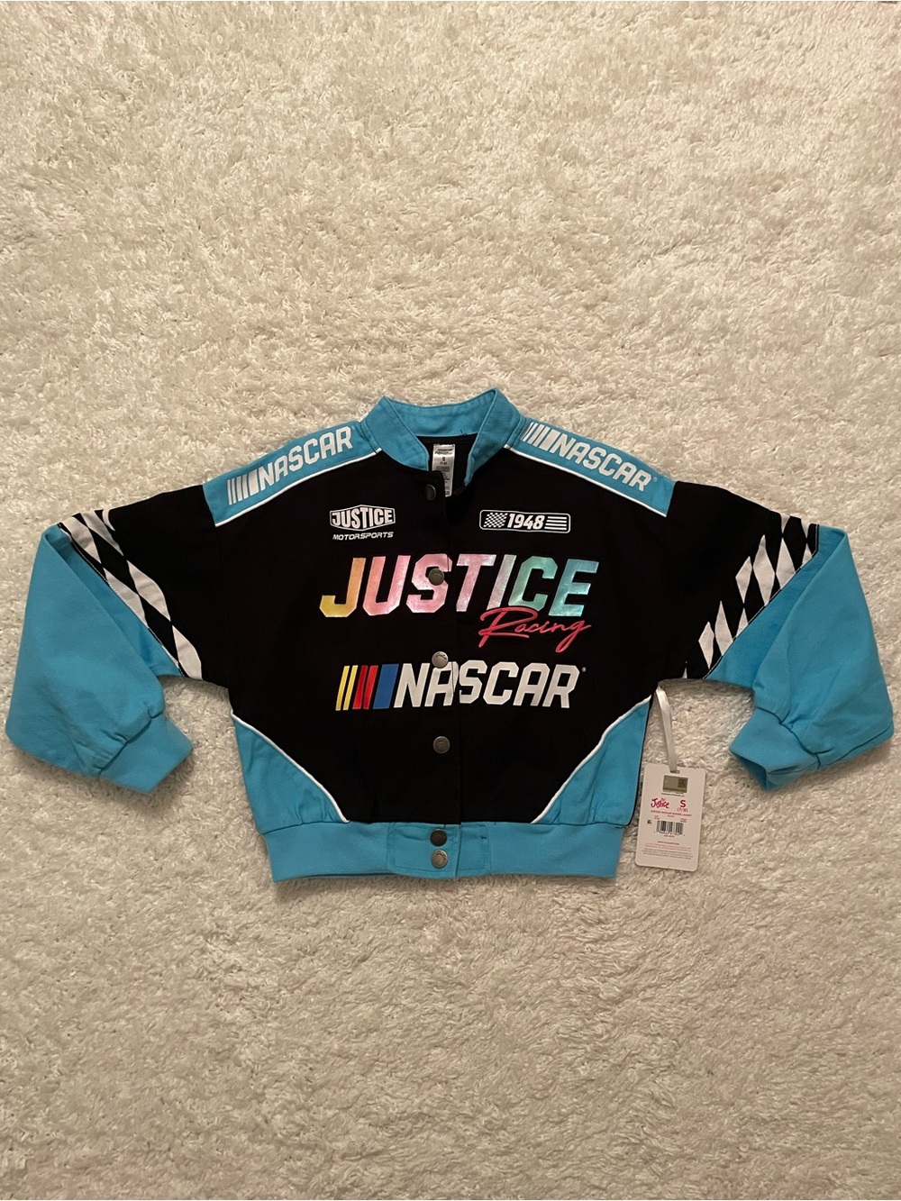 Girls NASCAR x Justice Racing Jacket size Small (7/8) NWT
